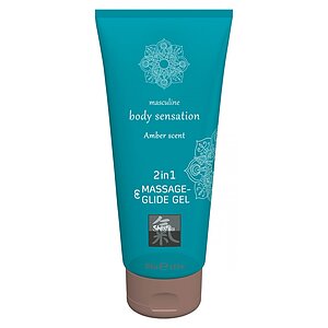 Gel Massage And Glide 2 in 1 Amber pe Sexlab.ro