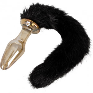 Glass Plug With Tail Transparent pe Sexlab.ro