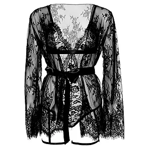 Halat Cu Body Leg Avenue Georgia Negru Halat Cu Body Leg Avenue Georgia Negru pe SexLab