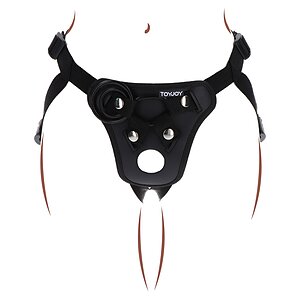 Ham Strap-On TOYJOY cu Gaură De Plăcere, Negru