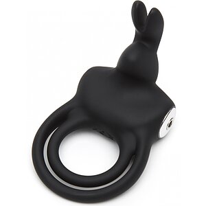 Happy Rabbit - Stimulating USB Rechargeable Rabbit Love Ring Negru Happy Rabbit - Stimulating USB Rechargeable Rabbit Love Ring Negru pe Sexlab.ro