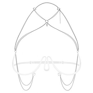 Harness Bra Obsessive Lustique Alb pe SexLab