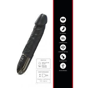 Hidden Desire Anal Power Vibrator Negru Reîncărcabil