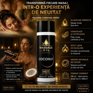 HOT Ulei De Masaj Cocos 100 ml Hidratează Catifelează