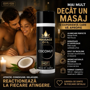 HOT Ulei De Masaj Cocos 100 ml Hidratează Catifelează