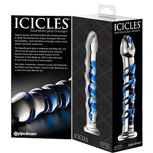 Icicles Hand Blown Glass No 5 Transparent 17.8cm