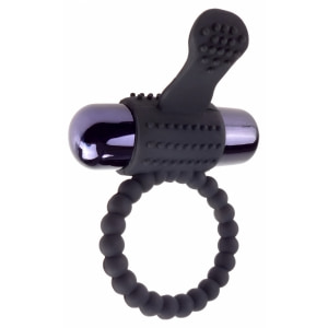 Inel Penis Silicon Super Elastic 3 Trepte Inel Cu Vibratii Din Silicon Negru