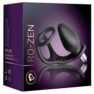 Inel Dublu Cu Vibrator Anal Ro-Zen Negru
