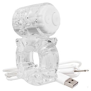 Inel Erecție Vibrații Reîncărcabil The Screaming O Transparent pe SexLab