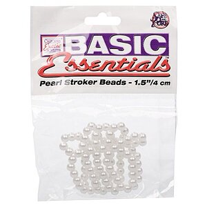 Inel Pearl Stroker Beads Small Alb