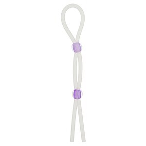 Inel Penis 2 Beads Silicon Transparent pe Sexlab.ro