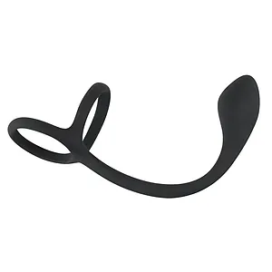 Inel Penis Black Velvets 3 In 1 Negru pe SexLab