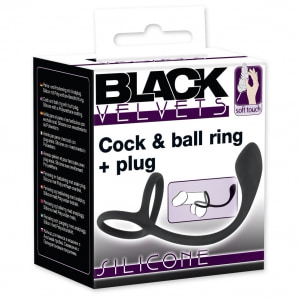 Inel Penis Black Velvets 3 În 1 Negru