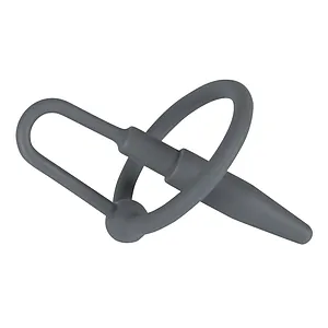 Inel Penis Cu Plug Gri pe SexLab