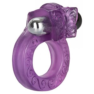Inel Penis Cu Vibrații Intimate Butterfly Mov pe SexLab