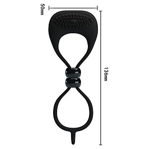 Inel Penis Cu Vibrații Pretty Love Locker Negru