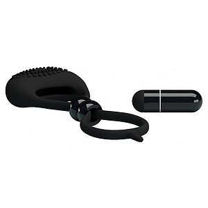 Inel Penis Cu Vibrații Pretty Love Locker Negru