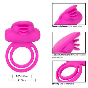 Inel Penis Dual Clitoris Flicker Enhancer Roz