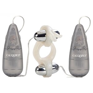 Inel Penis Dual Rocking Rabbit Transparent pe SexLab