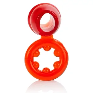 Inel Penis Dual Support Magnum Rosu pe SexLab