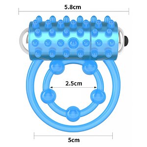 Inel Penis Lumino Play Vibrating Albastru