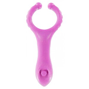 Inel Penis Vibrating Clitoris Stim C-Ring Roz pe SexLab