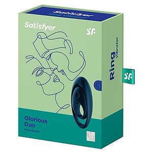 Inel Penis Vibrator Glorious Duo Albastru
