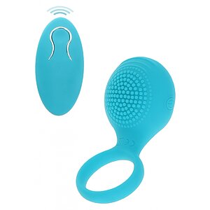 Inel Tickle Brush C-Ring Albastru pe SexLab