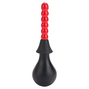 Irigator Ribbed Anal Negru pe SexLab