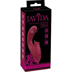 JAVIDA 3 Funcții — Vibrator cu împingere, 10 Moduri Roșu