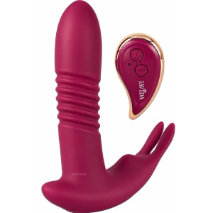 Vibrator Din Silicon Catifelat Pentru Insertie Usoara Vibrator Hands Free Cu Telecomanda Reincarcabil