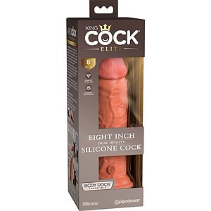 KCE 8 Dildo silicon Dual-density Tan, Ventuză Puternică pe SexLab
