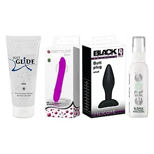 Kit Aventură Intensă: Plug, Lubrifiant și Vibrații pe SexLab