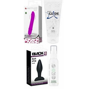 Kit Aventură Intensă: Plug, Lubrifiant și Vibrații Kit Aventură Intensă: Plug, Lubrifiant și Vibrații pe Sexlab.ro