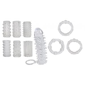 Kit Extaz Instant - Extensie, Inele și Manșoane Kit Extaz Instant - Extensie, Inele și Manșoane pe Sexlab.ro