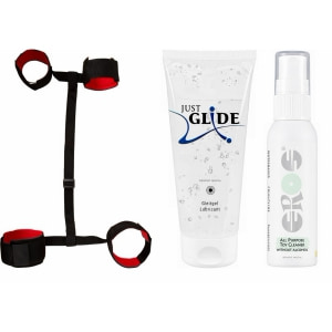 Kit Plăcere Intensă: Set BDSM + Lubrifiant Anal Kit Plăcere Intensă: Set BDSM + Lubrifiant Anal pe Sexlab.ro