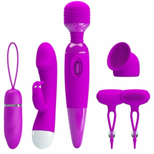 Kit Purple Desire 4 Piese Vibratoare Pentru Stimulare Variată Mov pe Sexlab.ro