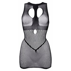 Le Désir Duo Net Open Cup Mini Dress Negru pe SexLab