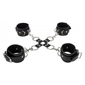 Mansete Cu Fixari Metalice Si D-ring Pentru Bondage Mansete Piele Reglabile 6 Pozitii Pentru Jocuri