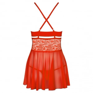 Lenjerie Babydoll Obsessive 838-BAB Roșu S-M