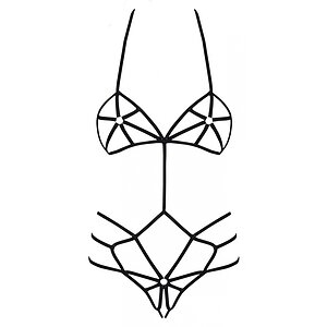 Lenjerie De Corp Obsessive Servitoare Negru pe Sexlab.ro