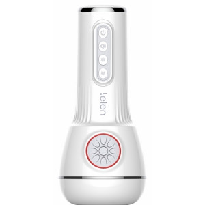 Leten SM340 Masturbator Reîncărcabil cu Sucţiune Și Vibraţie Alb