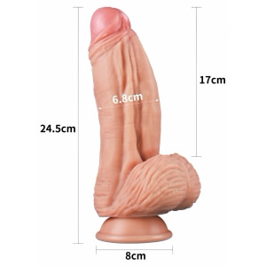 Lovetoy Jucărie Realistă silicon 24.5 cm Ventuză Puternică
