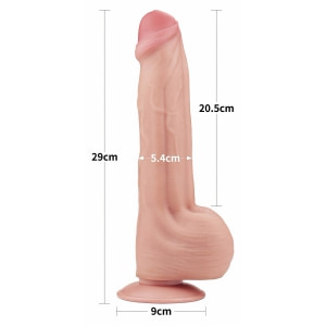 Lovetoy Realist Dual Layer 29 cm – Ventuză Puternică