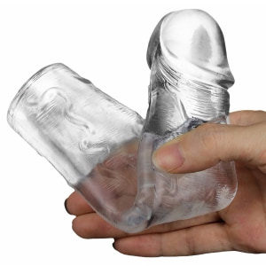 Lovetoy Shameless Clear: Manșon Elastic +5 cm Transparent