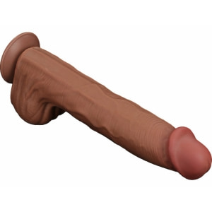 LoveToy Sliding Skin 36 cm Realist, Textură Naturală Maro