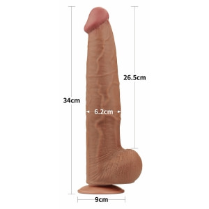 LoveToy Sliding Skin – Dildo Realist 34 cm