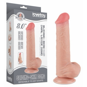 LoveToy Sliding-Skin Realist 20.8 cm Ø4 cm - Ventuză