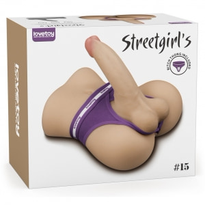 Lovetoy Streetgirls #15 — Dildo Flexibil, Tunel Texturat