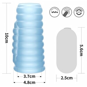 Lovetoy Wave Knights - Inel Vibrator Discret, 10 cm Albastru